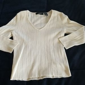Express cream colored v neck sweater
